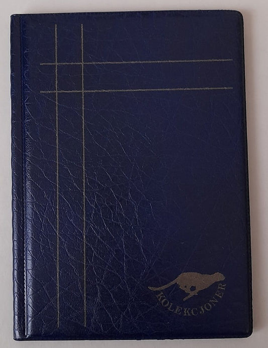 Klaser na monety 96 okienek 33x33 mm niebieski