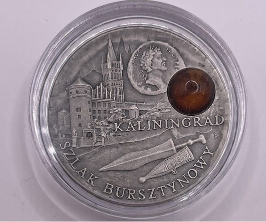 Moneta 1 dolar Szlak bursztynowy Kaliningrad 2008 r.