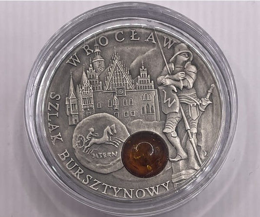 Moneta 1 dolar Szlak bursztynowy Wrocław 2009 r.