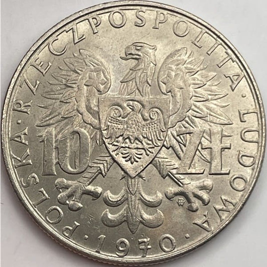 Moneta 10 zł Byliśmy jesteśmy będziemy 1970