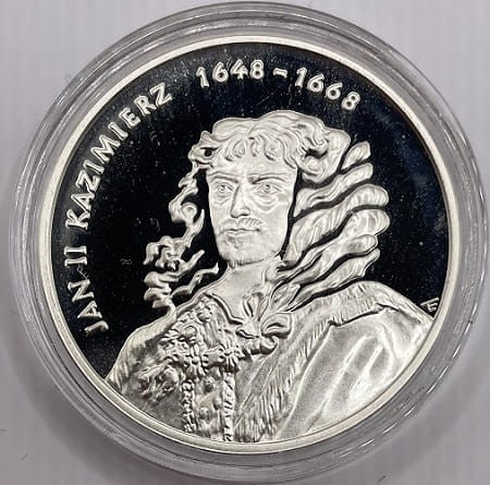 Moneta 10 zł Jan Kazimierz popiersie 2000 r.