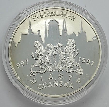 Moneta 20 zł Tysiąclecie miasta Gdańska 1996