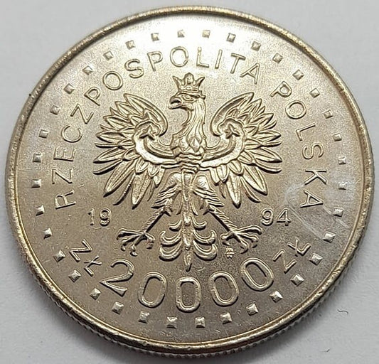 Moneta 20000 zł 200 rocz. powstania Kościuszkowskiego 1994 r.
