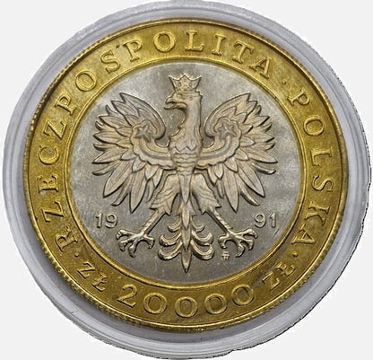 Moneta 20000 zł 225 lat Mennicy Warszawskiej 1991