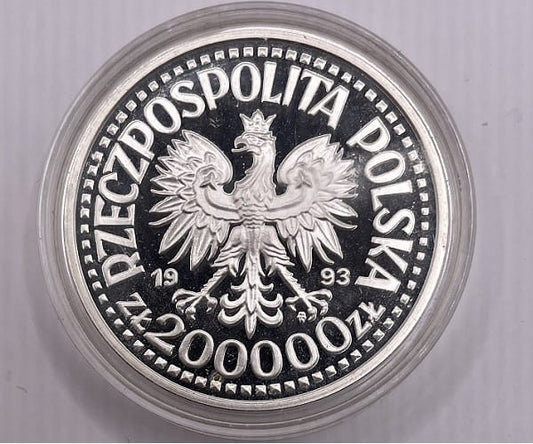 Moneta 200000 zł Kazimierz IV Jagiellończyk półpostać 1993 r.