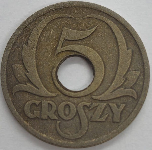 Moneta 5 groszy 1939 cynk