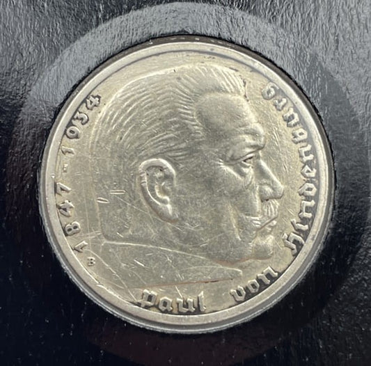 Moneta 5 marki 1939 B Hindenburg