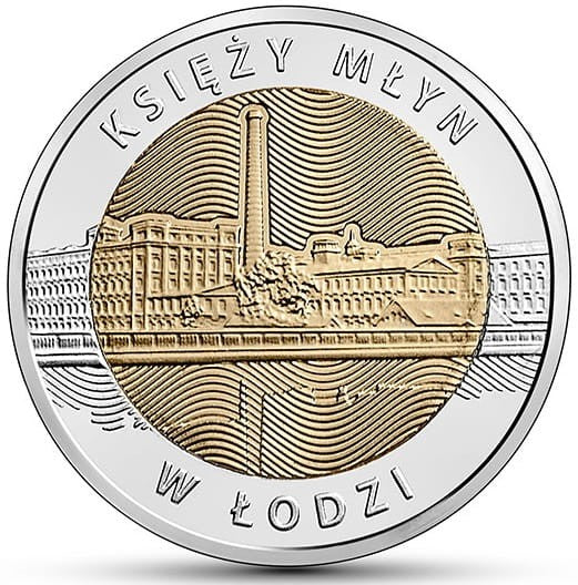 Moneta 5 zł Księży Młyn  w Łodzi 2016