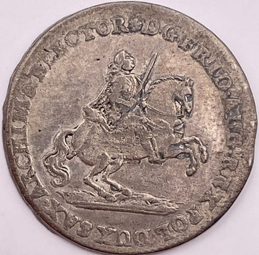 Moneta Dwugrosz wikariacki August III Sas Drezno 1742 r.